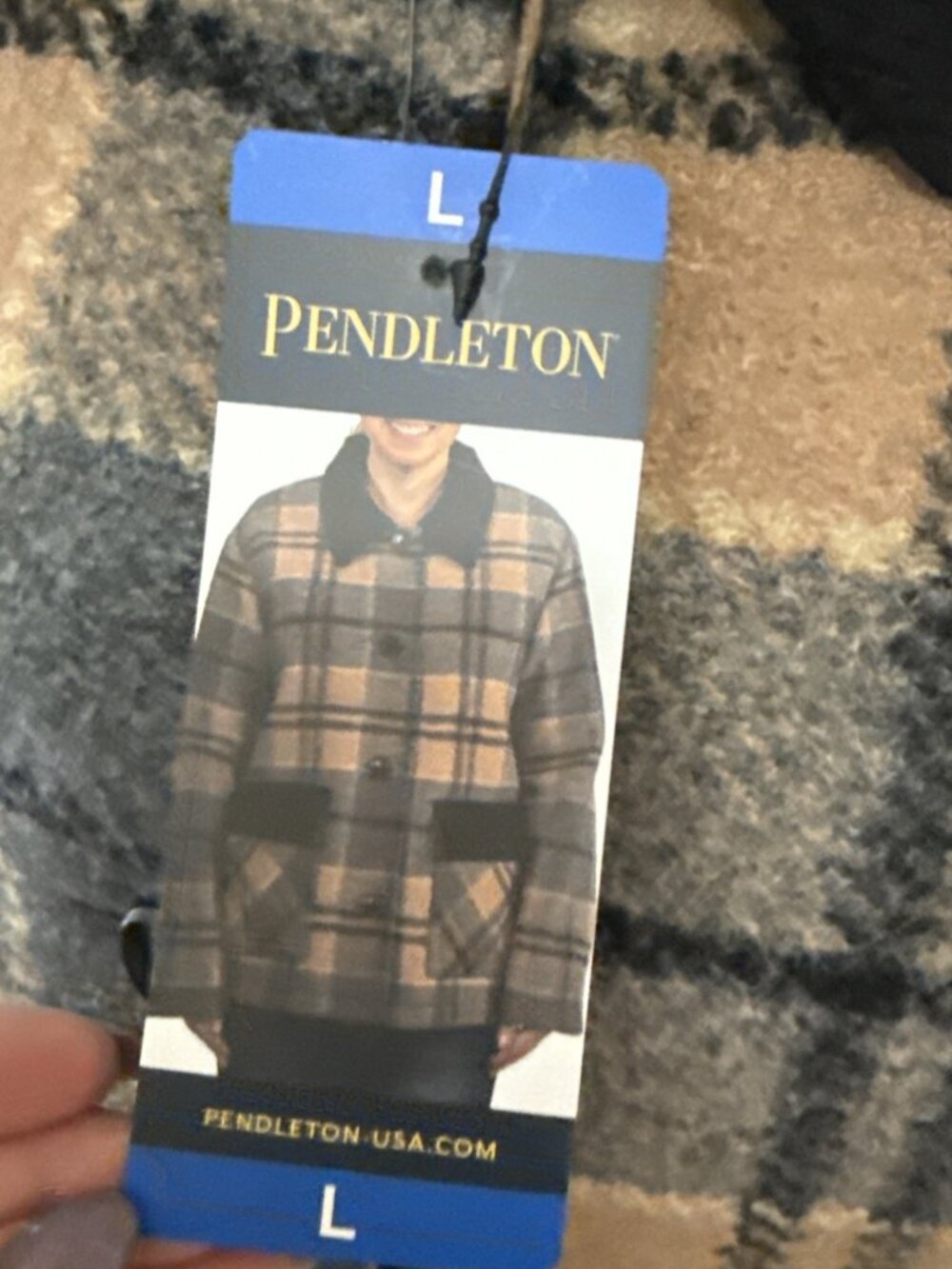 Pendleton Women's Wool Blend Barn Coat, Tan, Size Large New With Tags. - Picture 2 of 10